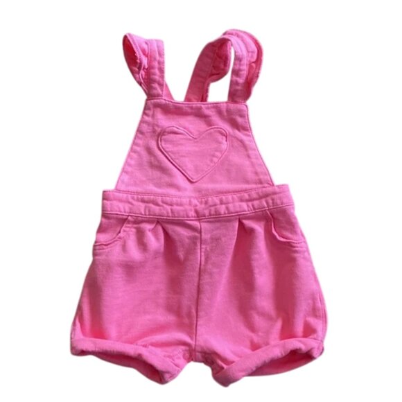 Carter's Ruffle Heart Shortalls 9 Months - Picture 1 of 8
